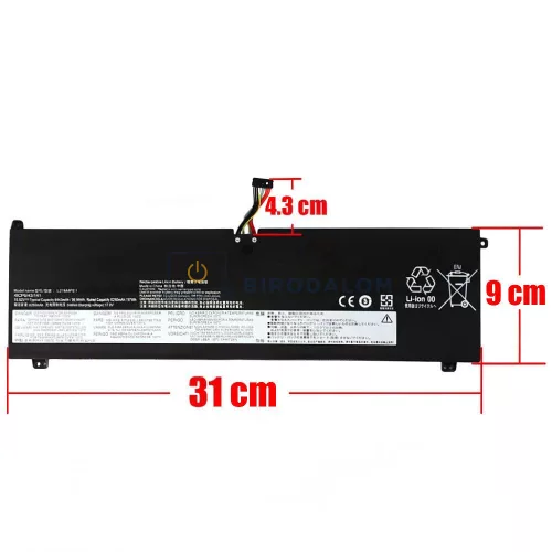 Lenovo Legion S7 16IAH7 82TF / 16ARHA7 82UG / Yoga 7 16IAH7 82UF OEM laptop akkumulátor, 15.52V 6443mAh 99.99Wh