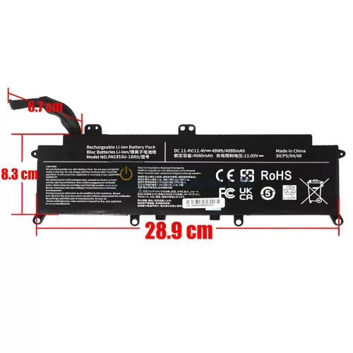 Toshiba Dynabook Tecra X50 / X50-F sorozat 11.4V 4080mAh (48Wh) OEM laptop akkumulátor - PA5353U-1BRS