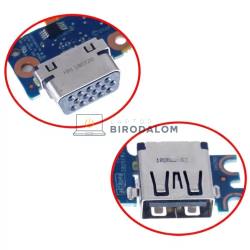 HP EliteBook 745 G3, 755 G3, 840 G3, 850 G3 gyári USB VGA panel