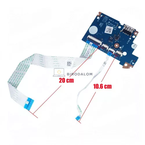 Dell Inspiron 5593, 5594, 3501, Vostro 3500 gyári kártyaolvasó / IO panel (630RT)