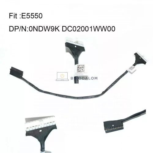 Dell Latitude E5550 / E4550 gyári akkumulátor csatlakozókábel (DC02001WW00, NWD9K)