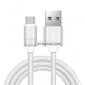   Sony DualSense Edge Controller USB-A – USB-C töltő- és adatkábel, 3m, fonott, ezüst (OEM)