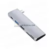USB-C hub, 5 az 1-ben (1x USB-A 3.0 (5Gbps), 1x USB-A 2.0, SD kártyaolvasó) (OEM) (HW-TC40)