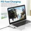 USB-C hub, 5 az 1-ben (1x USB-A 3.0 (5Gbps), 1x USB-A 2.0, SD kártyaolvasó) (OEM) (HW-TC40)