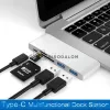 USB-C hub, 5 az 1-ben, megfordítható US (1x USB-A 3.0 (5 Gbps), 1x USB-A 2.0, SD kártyaolvasó) (OEM) (HW-TC13)