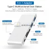 USB-C hub, 5 az 1-ben, megfordítható US (1x USB-A 3.0 (5 Gbps), 1x USB-A 2.0, SD kártyaolvasó) (OEM) (HW-TC13)