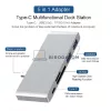 USB-C hub, 5 az 1-ben (2x USB 3.0 (5 Gbps), SD/TF kártyaolvasó, 2x Type-C port) (OEM) (CMP-11105)