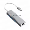 Ethernet adapter, 4 az 1-ben (RJ45 Ethernet, 3x USB 3.0) (OEM) (HW-TC15)