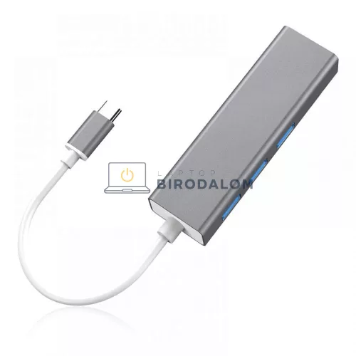 Ethernet adapter, 4 az 1-ben (RJ45 Ethernet, 3x USB 3.0) (OEM) (HW-TC15)