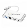 USB-C hub, 4 az 1-ben (HDMI, RJ45 Ethernet, USB 3.0, USB-C) (OEM)