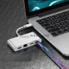 USB-C hub, 4 az 1-ben (HDMI, RJ45 Ethernet, USB 3.0, USB-C) (OEM)