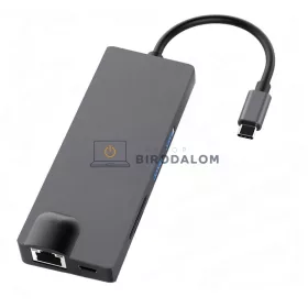 USB-C dokkoló (HDMI, VGA, USB hub, kártyaolvasó) (OEM)