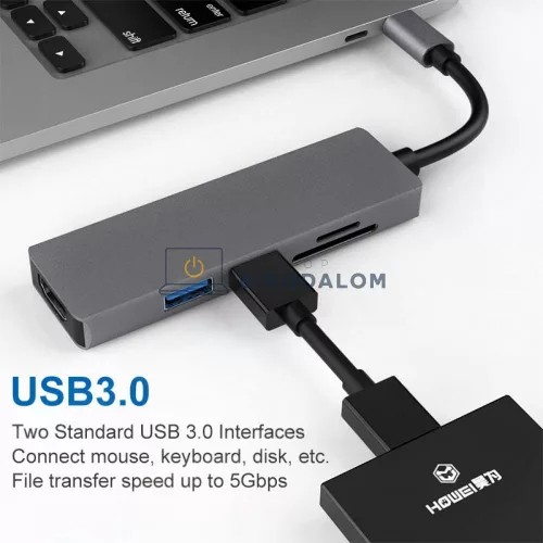 USB-C dokkoló (HDMI, USB 3.0) (OEM)