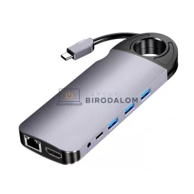 USB-C hub, 10 az 1-ben (OEM)