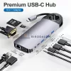 USB-C hub, 10 az 1-ben (OEM)