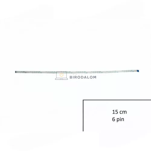 Asus K53S, Lenovo B480, HP G4 power/eject gyári FFC szalagkábel, 6 pin, 15 cm