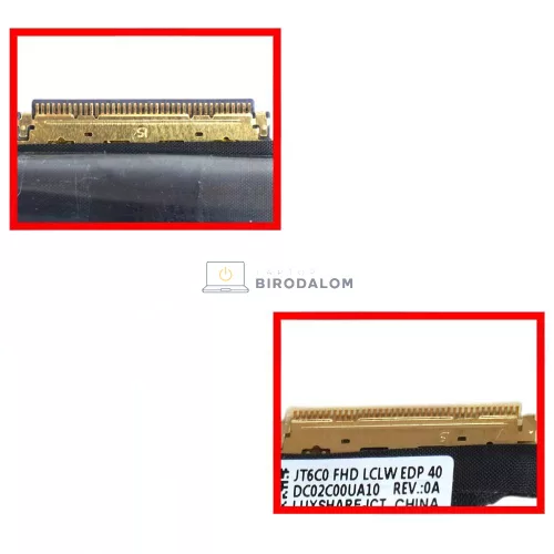 Lenovo ThinkPad T16 Gen 1 21BV 21BW 21CH 21CJ, T16 Gen 2 21K7 21K8, P16s Gen 1 21BT, P16s Gen 2 21HK gyári LCD kábel, 40 pin