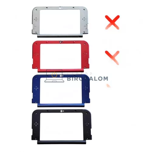 Nintendo New 3DS XL / LL kijelző keret felső ház, fekete