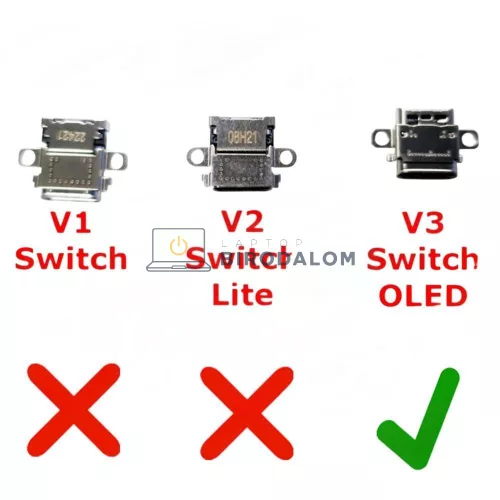 Nintendo Switch OLED töltő-aljzat USB-C Type-C csatlakozó (OEM)