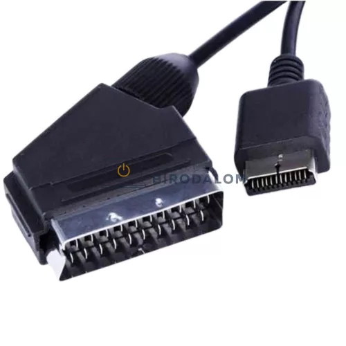 Sony PlayStation 1 / PSX / PS One / PS2 / PS3 SCART RGB csatlakozó kábel, fekete