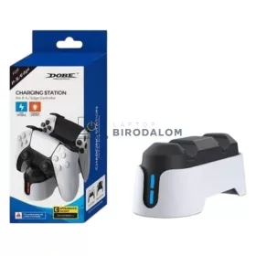   DOBE PS5 DualSense / DualSense Edge Controller Dupla Töltőállomás USB Type-C, fehér (TP5-1501S)