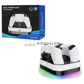   Sony DualSense Edge töltőállomás RGB fénnyel, PlayStation 5 PS5 kontroller töltőbázis (YZC-503P), fehér