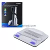 Sony PlayStation 5 PS5 / PS5 Slim / PS5 Pro DualSense töltő és hűtő dokkoló állomás (OEM) Dobe TP5-05102B, fehér