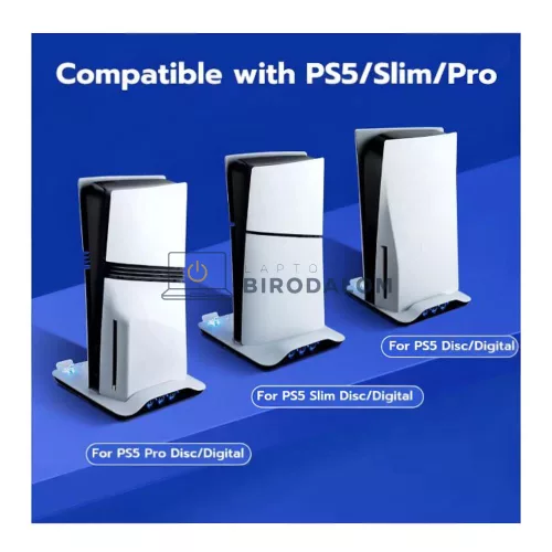 Sony PlayStation 5 PS5 / PS5 Slim / PS5 Pro DualSense töltő és hűtő dokkoló állomás (OEM) Dobe TP5-05102B, fehér