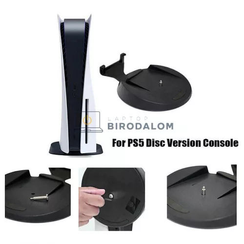 Sony PlayStation 5 Pro CD ROM verzió függőleges állvány tartó talp csavarral, fekete