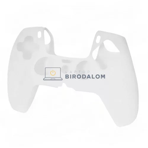 Sony DualSense Edge Controller szilikon védőborítás thumbstick sapkákkal, átlátszó fehér