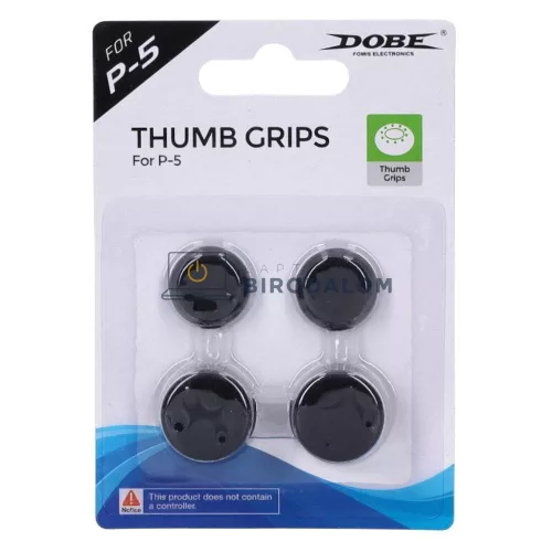 Dobe TY-0817 Szilikon Analóg Kar Sapka Szett Sony PS5 DualSense Edge / PS4 Controller Gamepadhoz, Fekete (4 db)