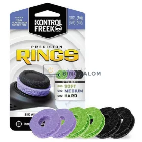   KontrolFreek Precision Thumb Grip analóg kar kapselő gyűrű Sony PS5 DualSense Edge / PS4 DualShock 4 / Xbox One / Nintendo Switch Pro kontrollerhez (OEM, vegyes csomag, 6 db)