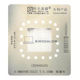   Sony CXD90062GG BGA Reballing Stencil (Amaoe) PlayStation 5 PS5 GPU/CPU 25x25mm 0.20mm