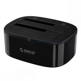 HDD dokkoló állomás, offline SSD/HDD klónozás szá (2x SATA férőhely (2.5"/3.5"), USB 3.0 csatlakozás) (OEM) (6228US3-C-B