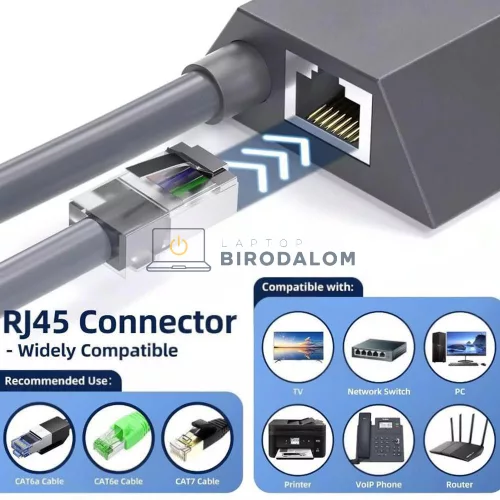 Starlink Gen 2 (V2) Ethernet adapter, szürke (OEM) (01519231-502)