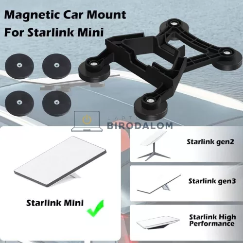 Starlink Mini mágneses tetőtartó szett, fekete, 4 mágneses talp (OEM)