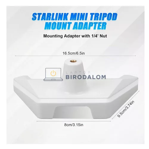 Starlink Mini rúdtartó adapter, 1/4" menetes, fehér (OEM)