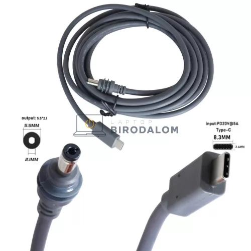 Starlink Mini USB-C töltőkábel, 9.8m, 100W, vízálló (OEM) (1-PER0094, 1-PER0100)