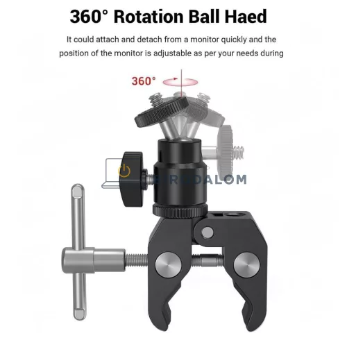 Starlink Mini tripod adapter tartó szett, 1/4" csavarmenet, 360° forgófejes (OEM)