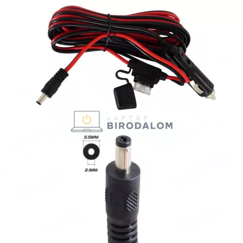 Starlink Mini autós töltőkábel 12V-24V, 3 m, 5.5mm×2.1mm (OEM)