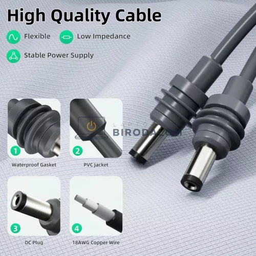 Starlink Mini hosszabbító kábel, 5m, 18AWG, vízálló (OEM)