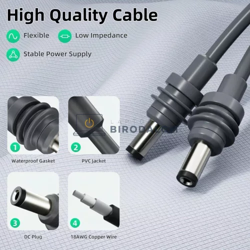 Starlink Mini hosszabbító kábel, 18AWG, 10m, vízálló (OEM)
