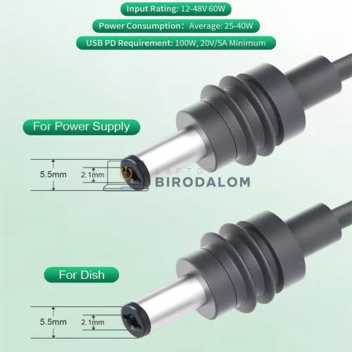 Starlink Mini hosszabbító kábel, 18AWG, 10m, vízálló (OEM)