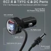 Starlink Mini autós töltőkábel 12V-48V, 3 m, digitális kijelzővel, USB-C PD 140W + USB-A 35W (OEM)