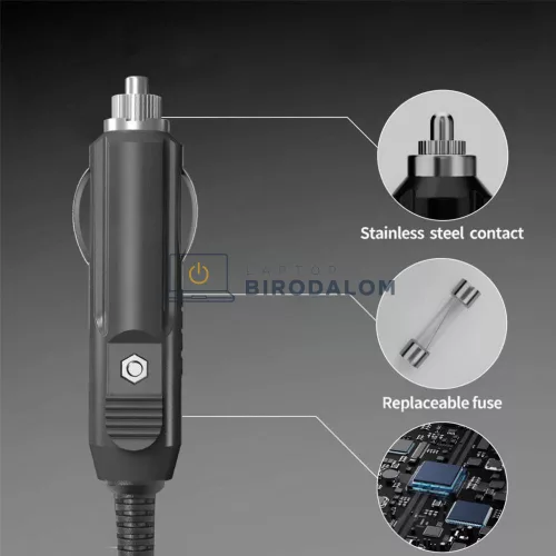 Starlink Mini autós töltőkábel, 12-24V, 2m, 5.5×2.1mm (OEM) (1-PER0123, 1-PER0124)