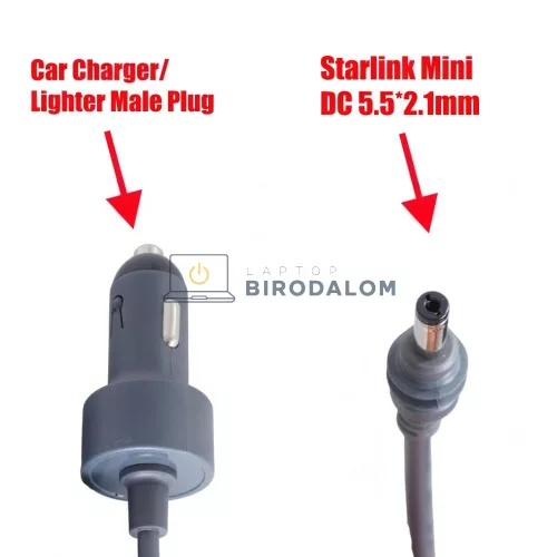 Starlink Mini autós töltőkábel, 12-48V, IP67, 23m (OEM)
