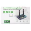 M.2 SSD dokkoló, Offline klónozás, 20 Gbps, R (USB 3.2 Gen 2 Type-C (20 Gbps)) (OEM) (RTL9220DP)