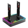 M.2 SSD dokkoló, Offline klónozás, 20 Gbps, R (USB 3.2 Gen 2 Type-C (20 Gbps)) (OEM) (RTL9220DP)