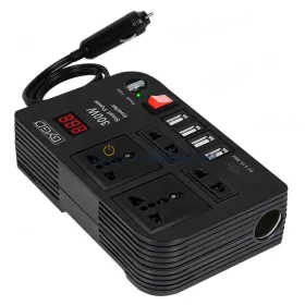 Starlink Mini / Andowl E8982 autós feszültség-átalakító (inverter), 300W, 12V DC → 220V AC, 4x USB