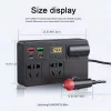 Starlink Mini autós feszültségátalakító, 200W, 12-24V DC → 220V AC (OEM) (C11-A)